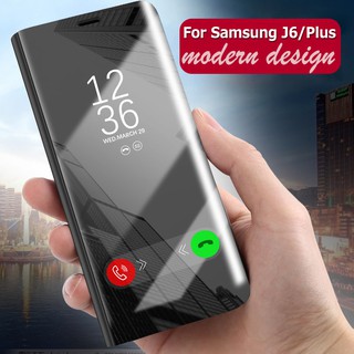 Bao da điện thoại tráng gương thời trang cho Samsung Galaxy J6/J6 Plus (2108)