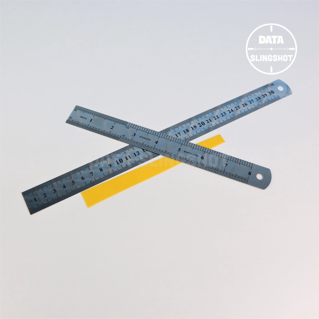 Thước kẻ inox đo thun 20cm 30cm - DATA SlingShot