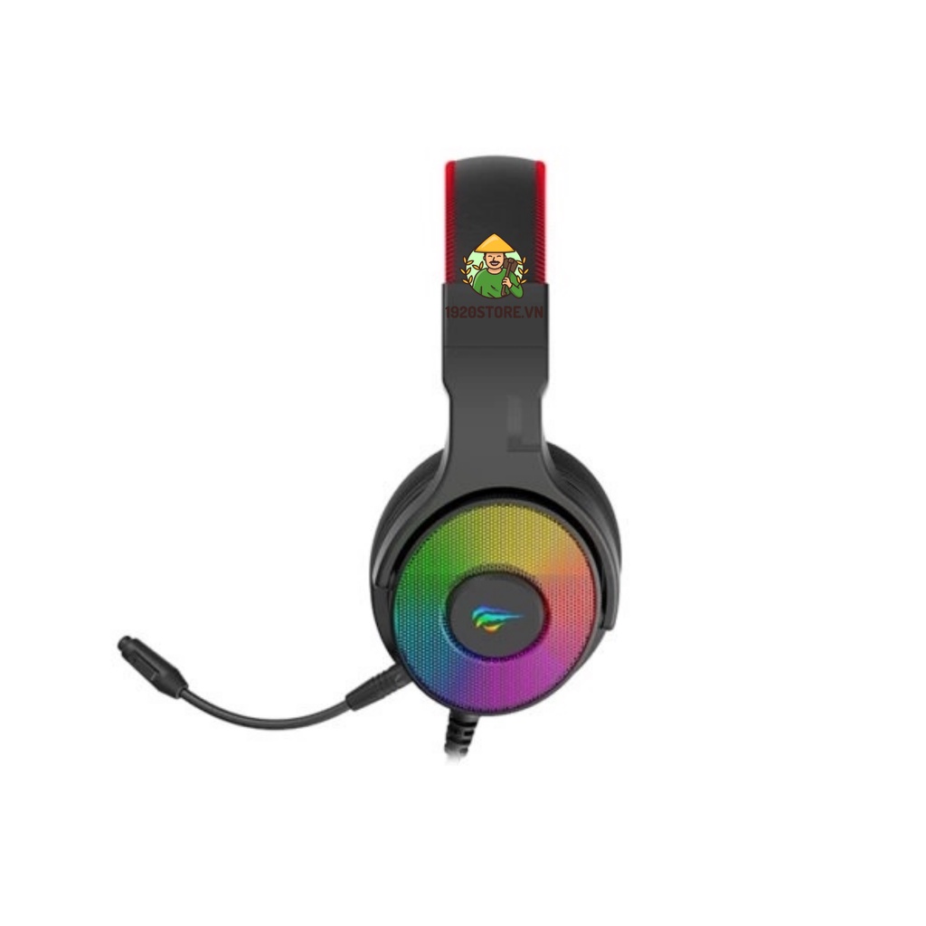 Tai Nghe Gaming Headphone HAVIT H2028U, Driver 50mm, Âm Thanh Vòm 3D, LED RGB 36 Màu - Chính Hãng BH 12T