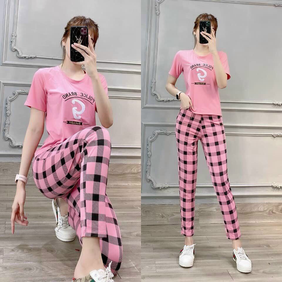 Set bộ thun Cotton NỮ DÀI MẶC NHÀ CỰC ĐẸP , 2021