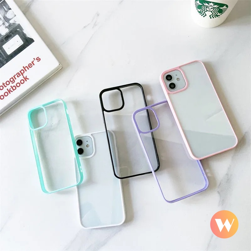Ốp điện thoại cạnh mềm màu kẹo chống sốc thích hợp cho iPhone XR X XS Max 11 Pro Max 7 8 6 6s Plus 12 13 Pro Max SE 2020