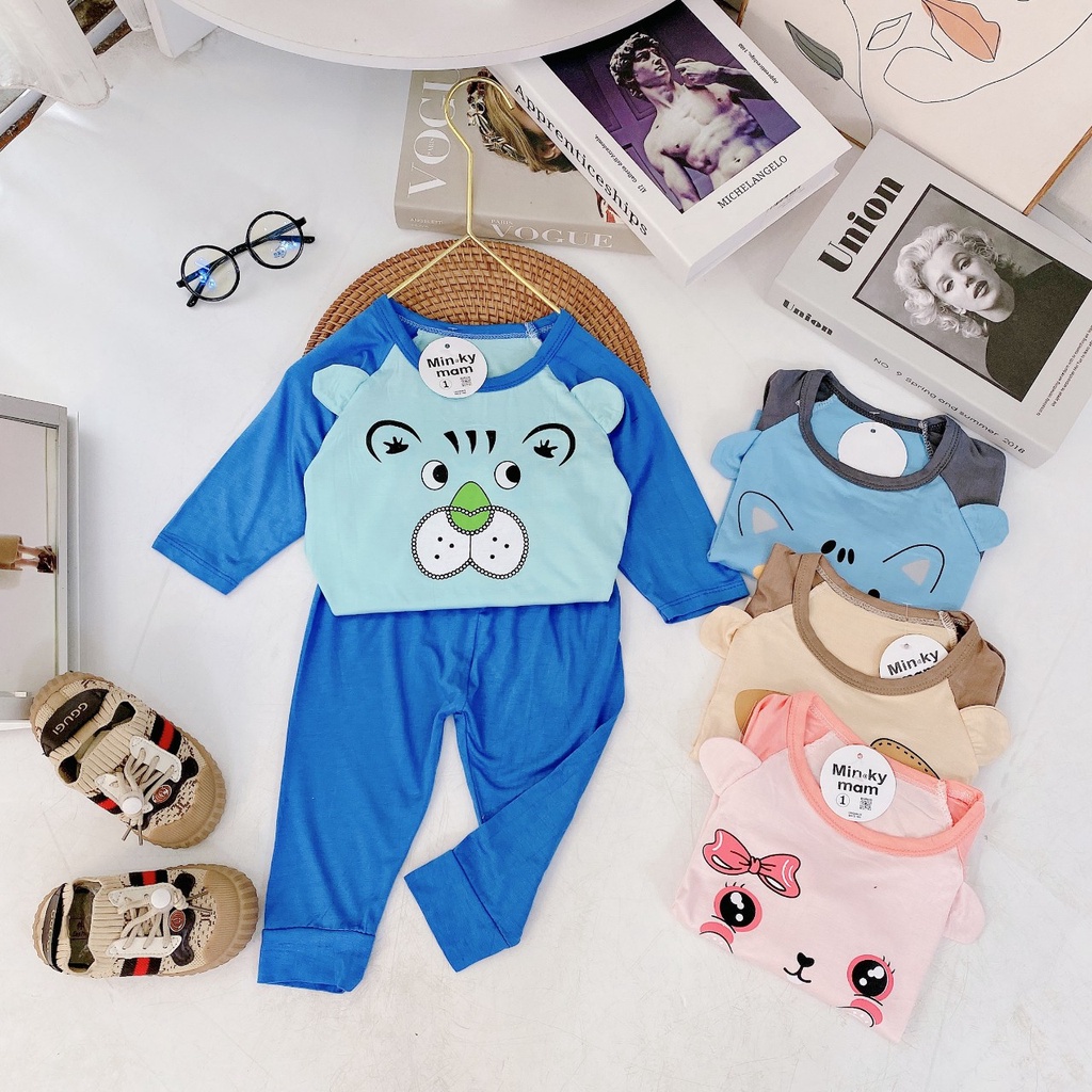 Bộ Dài Tay Cho Bé Trai , Bộ Dài Tay Cho Bé Gái Chật Thun Lạnh , Bộ Quần Áo Trẻ Em