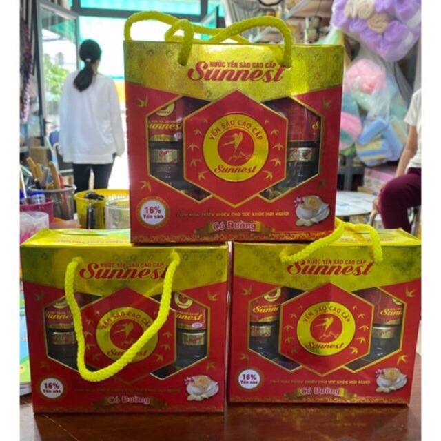 LỐC 6 HỦ YẾN XÀO CAO CẤP SUNNEST 16% YẾN SÀO