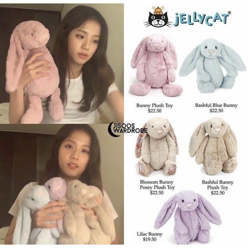 thỏ bông jellycat giống Jisoo Black Pink