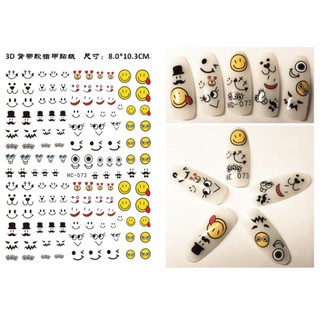 Sticker dán móng tay hoạ tiết hình mặt cười