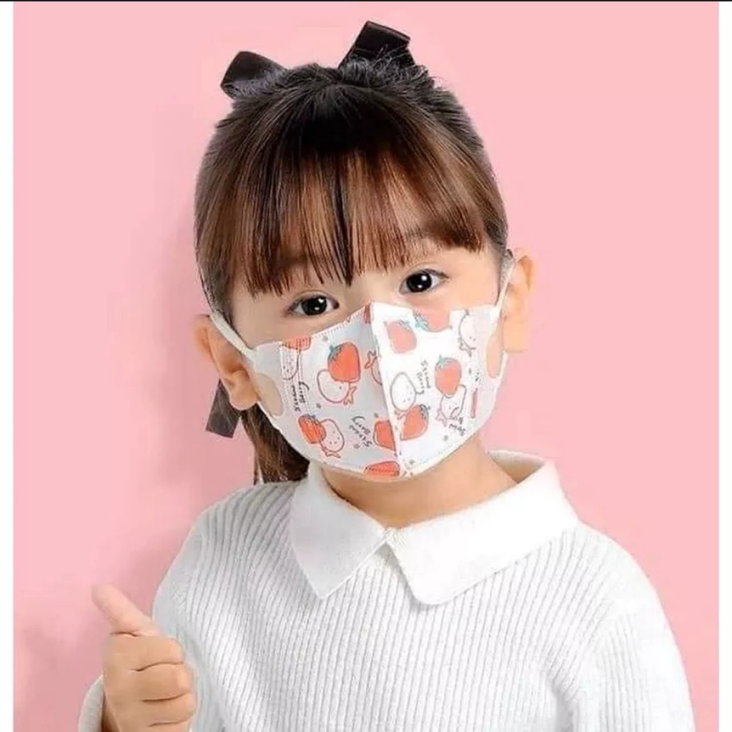 Khẩu trang trẻ em 6D/Q6 Kids nhiều hình cho bé trai/gái từ 2 đến 5t Ôm mặt dễ thở'