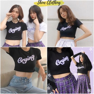 [ Inbox trước để chọn màu] Áo Crop top thun gân , thun trơn xinh xắn Shine Clothing
