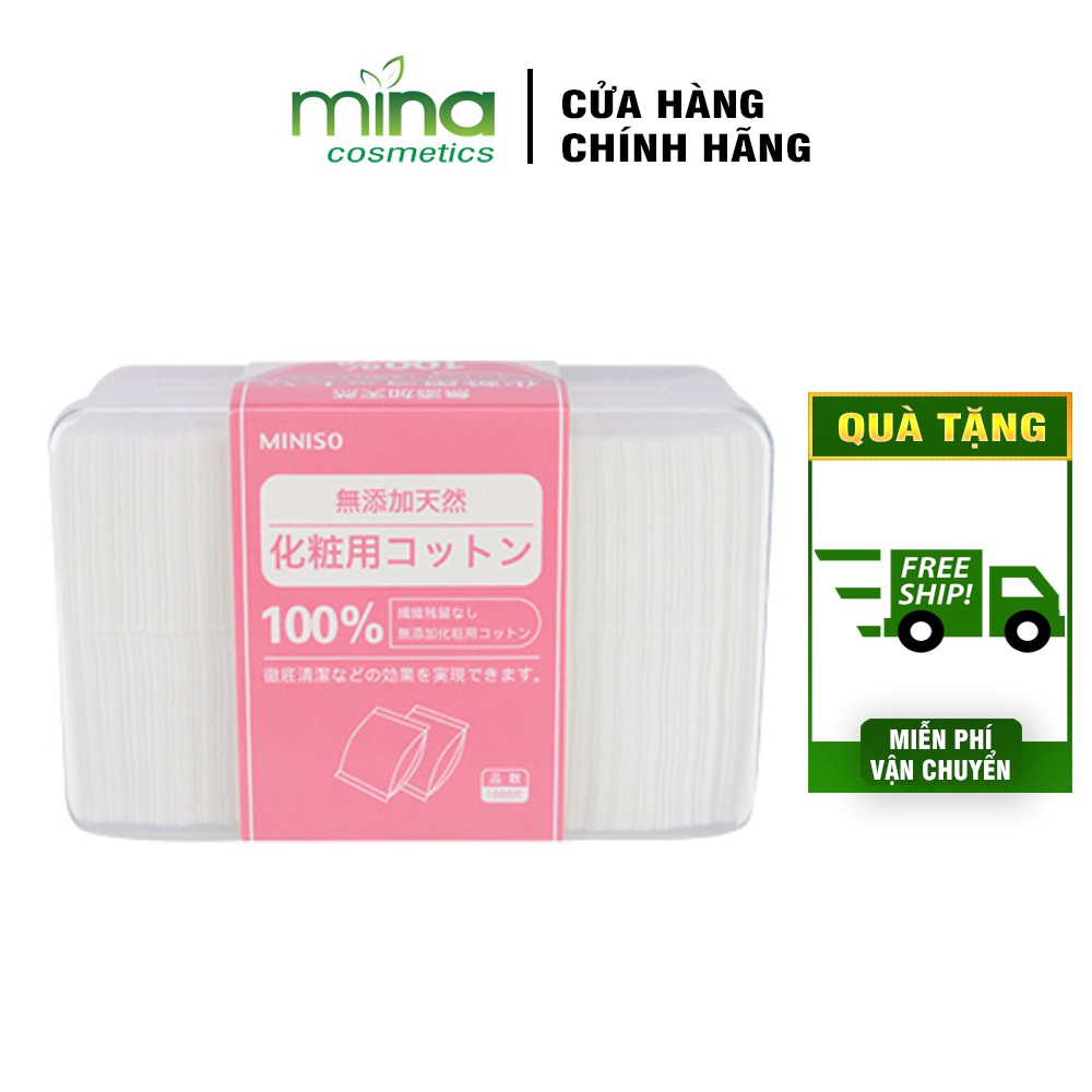 Hộp bông tẩy trang Miniso 1000 miếng Nhật Bản