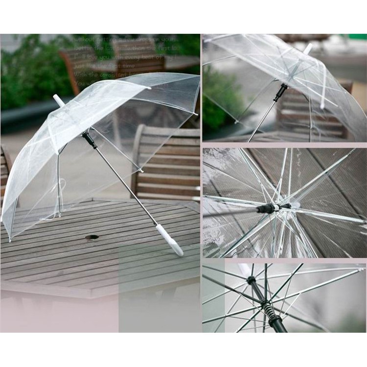Ô dù trong suốt che mưa phong cách Hàn Quốc xinh xắn