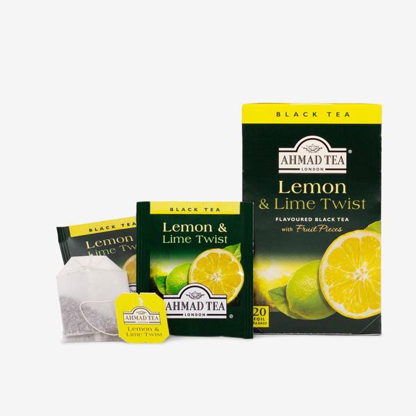 Trà Chanh Ahmad 40g - Ahmad Lemon &amp; Lime Tea 40g/20bags (túi lọc có bao thiếc - 20 túi/hộp)