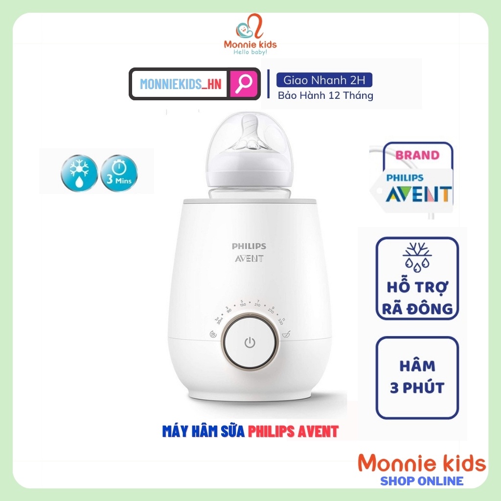 Máy hâm sữa cho bé Philips Avent Sunshine SCF358/00, máy ủ sữa thông minh - Monnie Kids