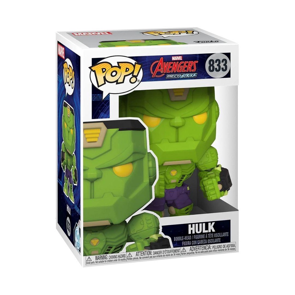 Mô hình Marvel Hulk 10cm 833 Mech Strike Funko Pop Mô hình tĩnh Nhựa PVC CHÍNH HÃNG MỸ MVFKP13