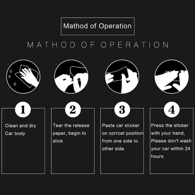 Bộ 4 nhãn dán cảnh báo phản quang cho xe hơi