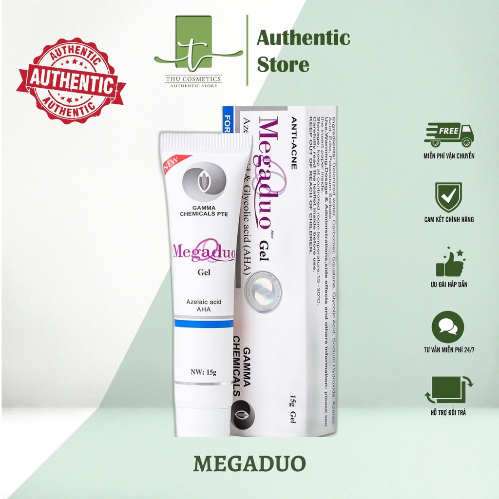 Gel giảm mụn ẩn, giảm thâm Megaduo Gel bản thường AHA