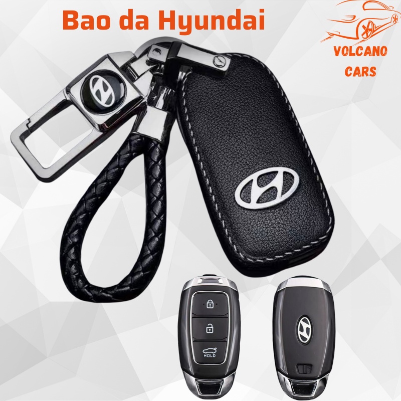 Bao da chìa khóa ô tô Hyundai ốp bảo vệ chìa bền đẹp và chắc chắn cho các loại smartkey Hyundai Accent, Santafe, Kona