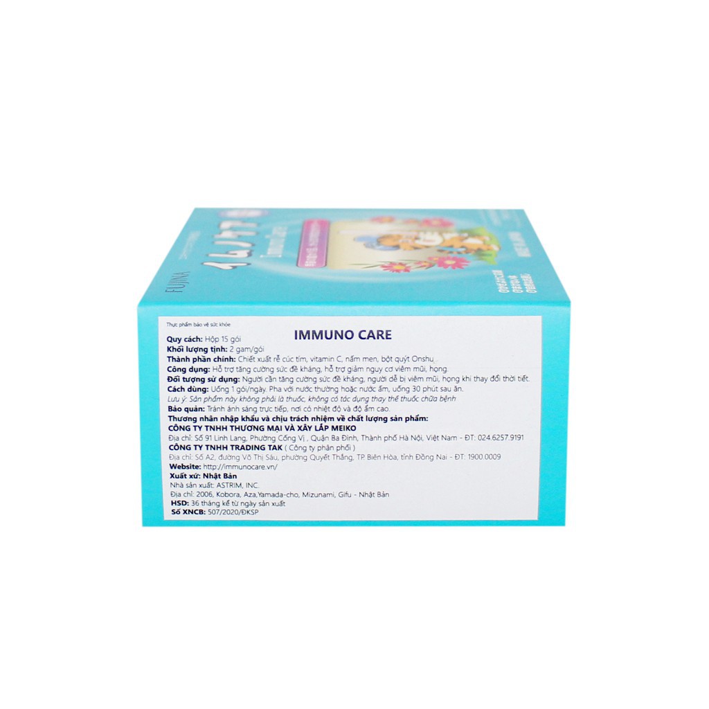 Immuno Care - hỗ trợ nâng cao sức đề kháng của trẻ. Xóa tan nỗi lo con hay ốm vặt, khó tiêu, biếng ăn