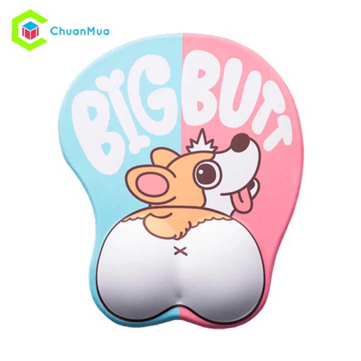 Lót Chuột Có Đệm Tay SILICON Hình Mông Cún Cực Xinh (Corgi, Poodle, Bulldog, Husky và Chân mèo) | BigBuy360 - bigbuy360.vn