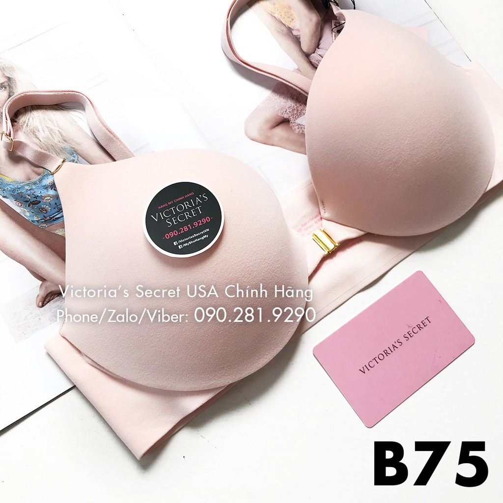 (Bill Mỹ B75) - Áo nâng ngực, hồng phấn gài trước Front-close Black, dòng incredible - Victoria's Secret | BigBuy360 - bigbuy360.vn