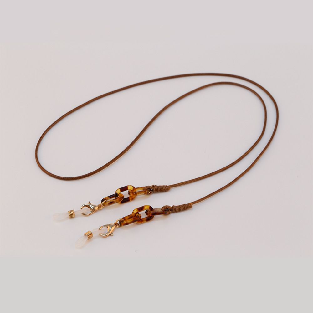 Dây đeo mắt kính họa tiết da báo bằng acrylic chống thất lạc thời trang