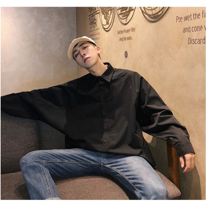 Áo Sơ mi đen dài tay nam nữ chất đẹp cực dễ phối đồ | BigBuy360 - bigbuy360.vn