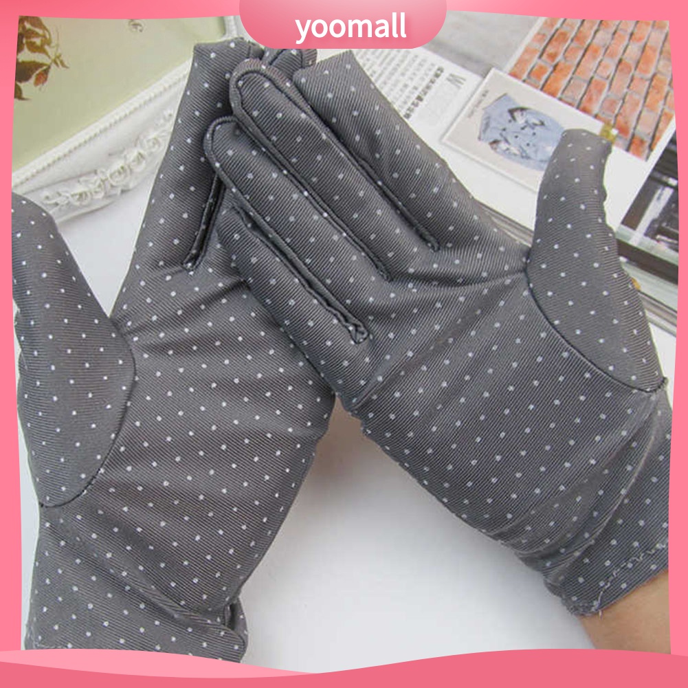 Yomall♡ Găng Tay Chống Nắng Hoạ Tiết Chấm Bi Thời Trang Mùa Hè Cho Phái Nữ