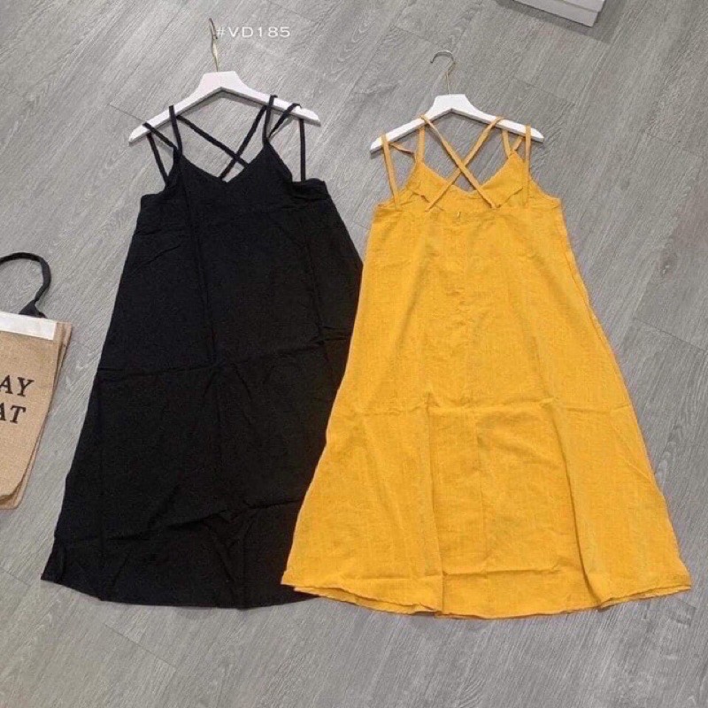 [Mã WASTNICE giảm 10% tối đa 10K đơn 50K] Váy 2 Dây - Váy maxi đan lưng chất đũi siêu mát | BigBuy360 - bigbuy360.vn