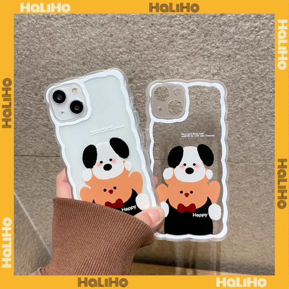 iPhone Case Silicone Soft Case Clear Case Wave Non-Slip Shockproof Camera Cover Protection Puppy Cute Compatible For iPhone 13 Pro Max iPhone 12 Pro Max iPhone 11 iPhone7 Plus