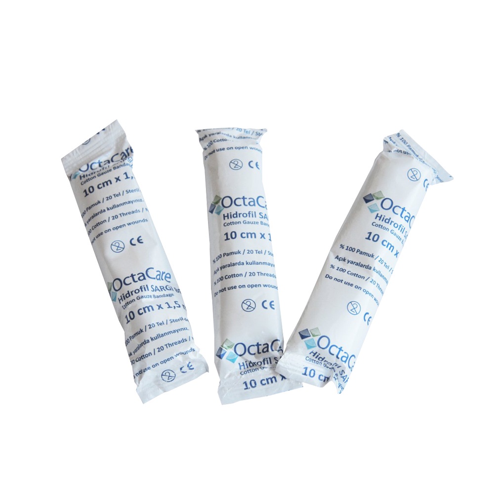 Băng Gạc Thun Y Tế Octamed Chất Liệu Cotton Sợi Thun Dệt Giúp Băng Bó Vết Thương Chặt Chẽ Túi 10 Cuộn