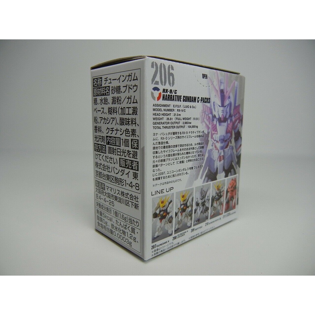 Mô hình FW GUNDAM CONVERGE #15 NO.206 RX-9 / C NARRATIVE GUNDAM C-PACKS Bandai