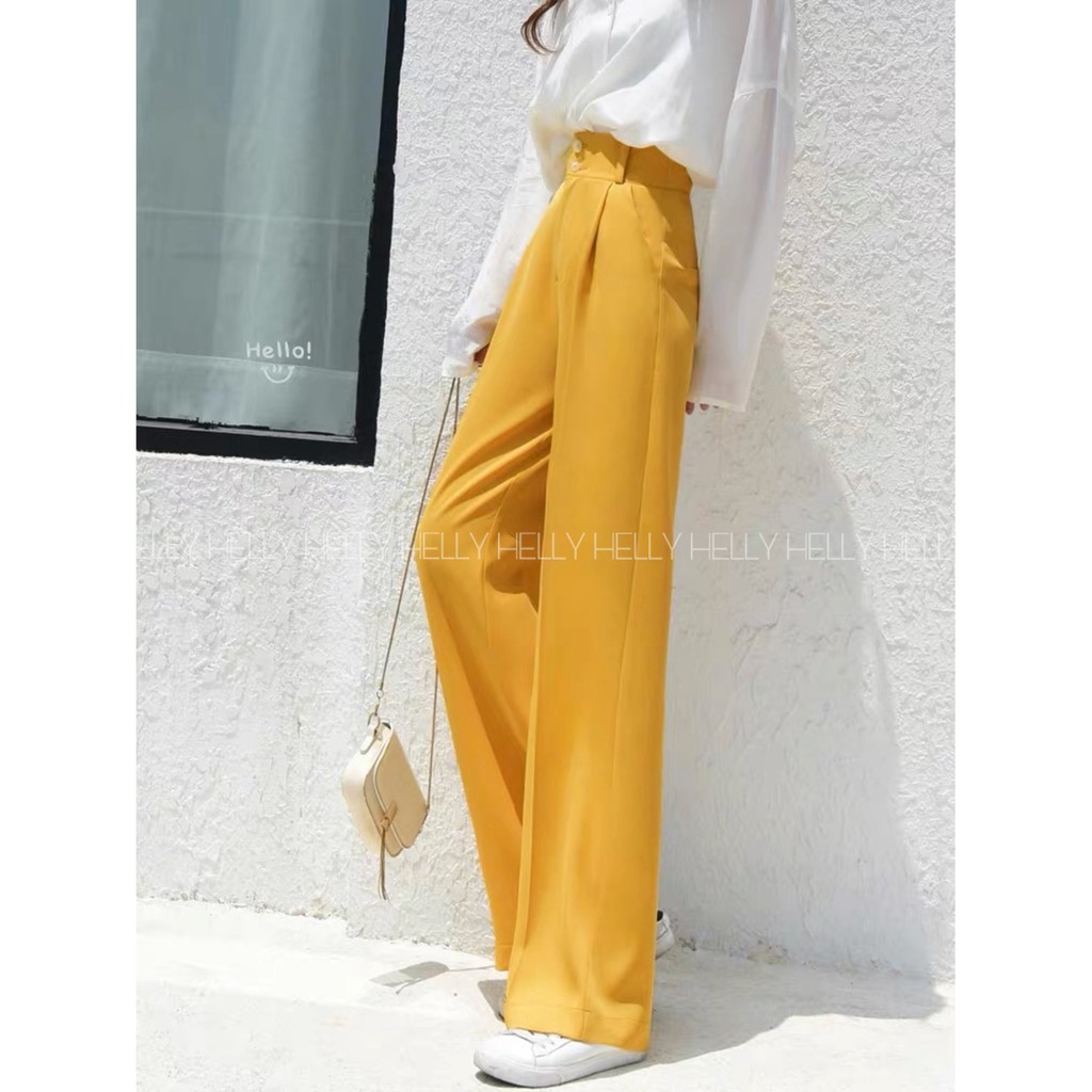 QUẦN DÀI SUÔNG ỐNG RỘNG CẠP CAO 5 MÀU | HELLY SHOP | BigBuy360 - bigbuy360.vn