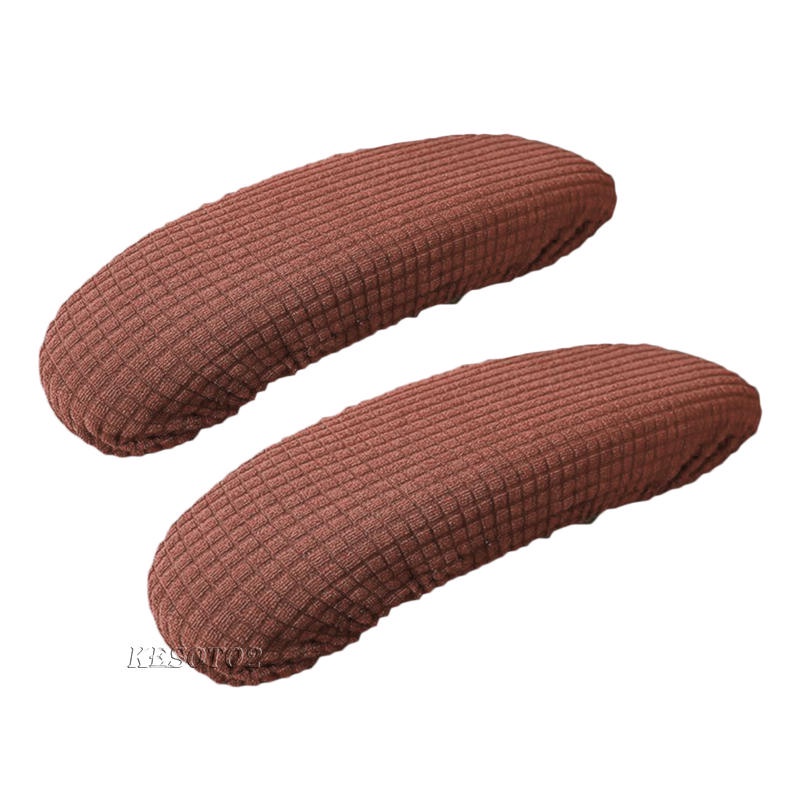 Set 2 Vỏ Bọc Tay Vịn Ghế Ngồi Văn Phòng Co Giãn Màu Đen