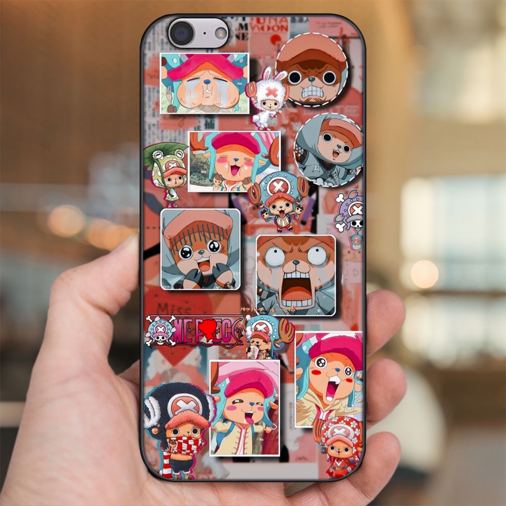 Ốp lưng Oppo A39, F3 Lite viền đen in hình Chopper One Piece Đảo Hải Tặc