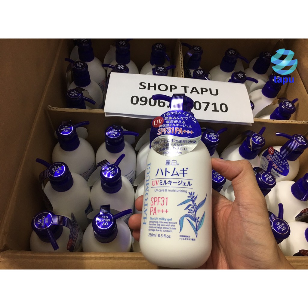 Sữa dưỡng thể chống nắng hatomugi 250ml nhật bản chính hãng