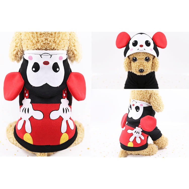 Áo Ấm Cún Cưng Có Mũ Trùm Đầu Thiết Kế Động Vật Hoạt Hình Đáng Yêu