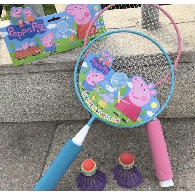 Bộ vợt cầu lông trẻ em 45cm hoạt hình cho bé - bộ đồ chơi cầu lông mini nhựa trẻ em