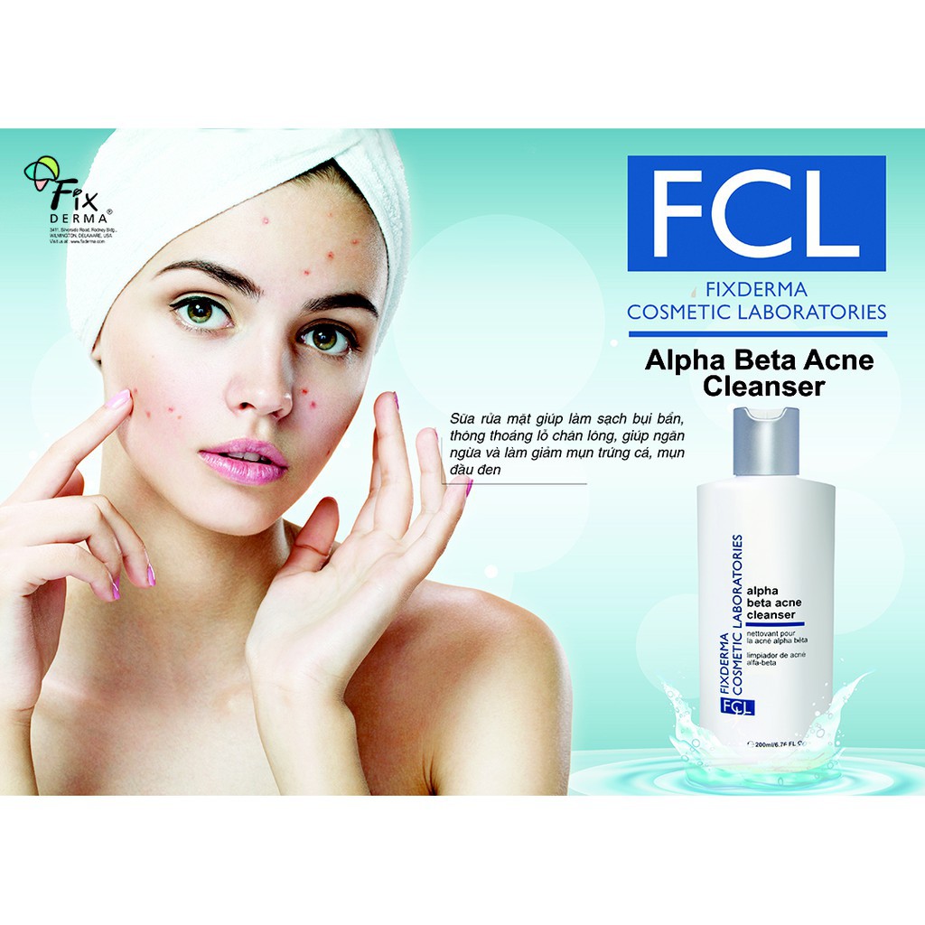✅[Siêu Cấp Chính Hãng] Sữa rửa mặt ngừa mụn trứng cá, mụn đầu đen Fixderma FCL Alpha-Beta Acne Cleanser | BigBuy360 - bigbuy360.vn