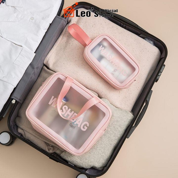 Túi đựng mỹ phẩm, đồ trang điểm Washbag mini trong suốt dễ dàng mang theo khi đi du lịch, đi làm Leo's_Official