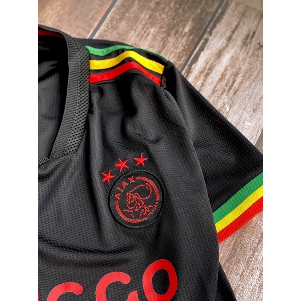 Áo Bóng Đá AJAX 2021/22 Màu Đen⚡FREESHIP⚡Bộ Quần Áo Bóng Đá CLB AJAX Viền Tay 3 màu Hàng Gai Thái Cao Cấp