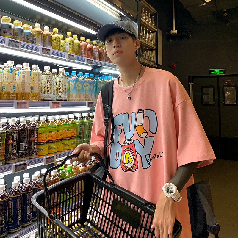 Áo Thun Nam Tay Ngắn Phong Cách hip hop Thời Trang