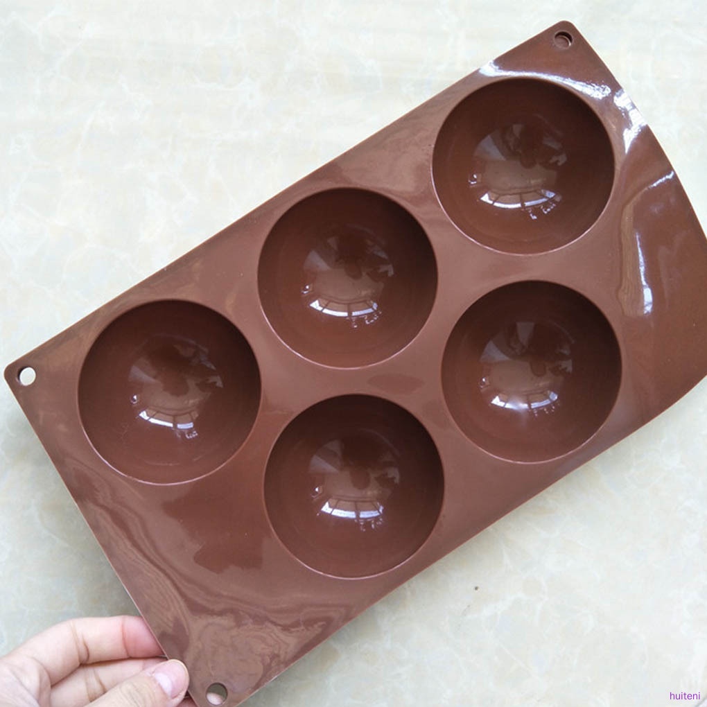 Cake Mold Half Ball Shaped Ice Cube Chocolate Fondant Silicone Mould Home DIY Baking Tray huiteni
