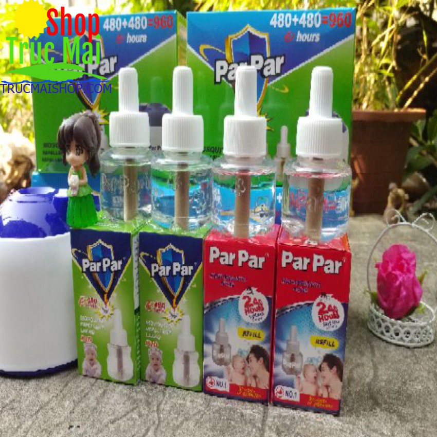 Máy xông tinh dầu đuổi muỗi  Parpar hàng xịn  (máy + tinh dầu) bảo hành 3 tháng
