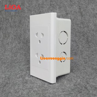 💥LiOA Chính Hãng💥 Combo ổ cắm điện đôi 3 chấu LiOA 16A 3520W - Lắp âm tường