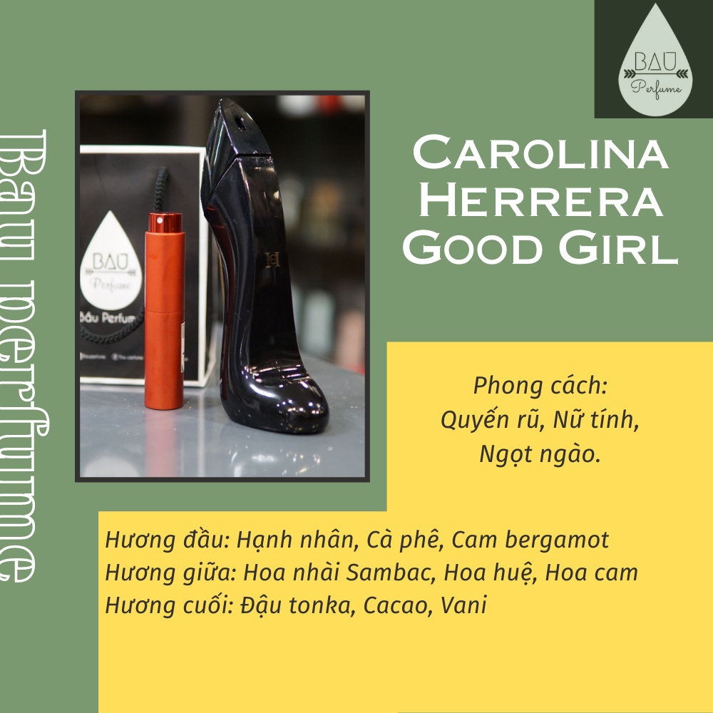 [ FREESHIP ] mẫu thử nước hoa cao cấp CH Good Girl _10ml-20ml-30ml | BigBuy360 - bigbuy360.vn