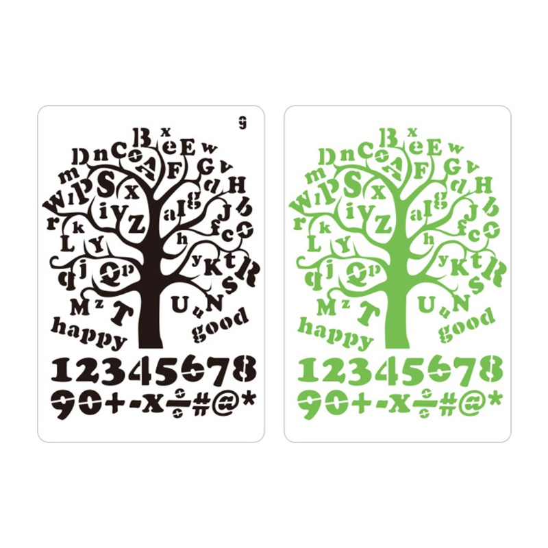 Set 20 Khuôn Vẽ Tranh Chữ Cái / Số DIY Cho Bé