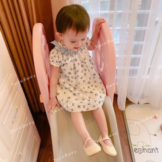 Set Dulc.es xuất Âu bé gái hoa nhí smock nơ