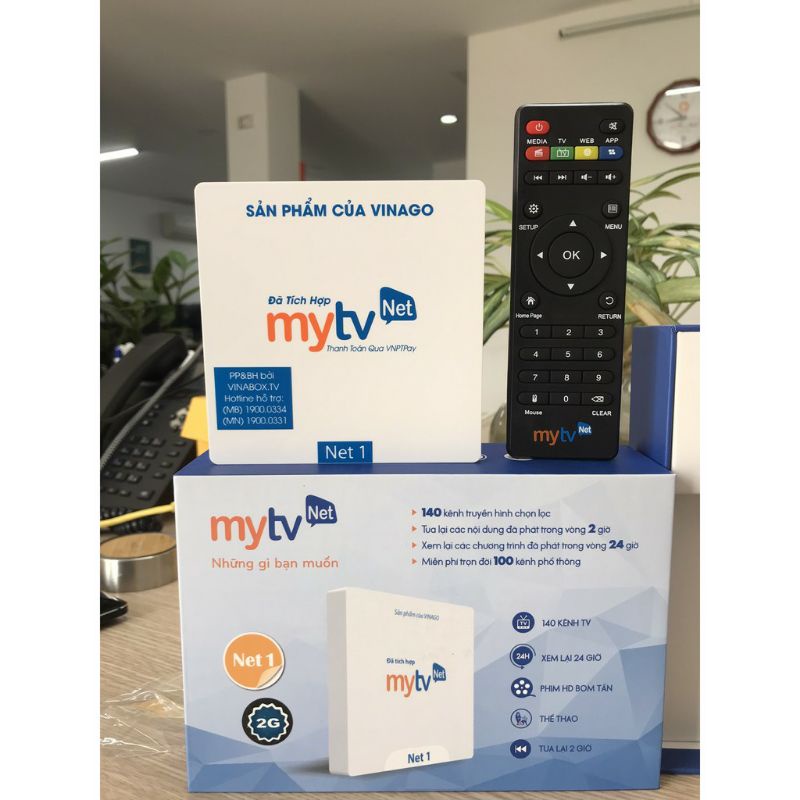 Box MyTV Net1 RAM 2GB, ROM 16GB Android 7.1.2 - Hàng chính hãng
