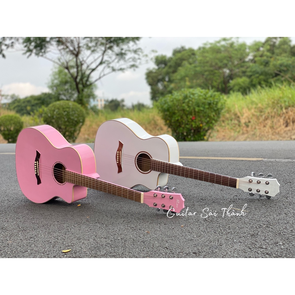 Đàn Guitar Acoustic Có ty chỉnh ST.M1 - Aciton thấp dễ tập - Kèm 7 phụ kiện ( ưu đãi tặng capo)