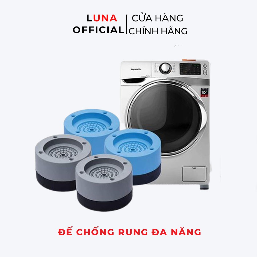 Bộ đế chống rung máy giặt, bộ 4 miếng đệm cao su lót chân máy giặt chống rung, chống ồn