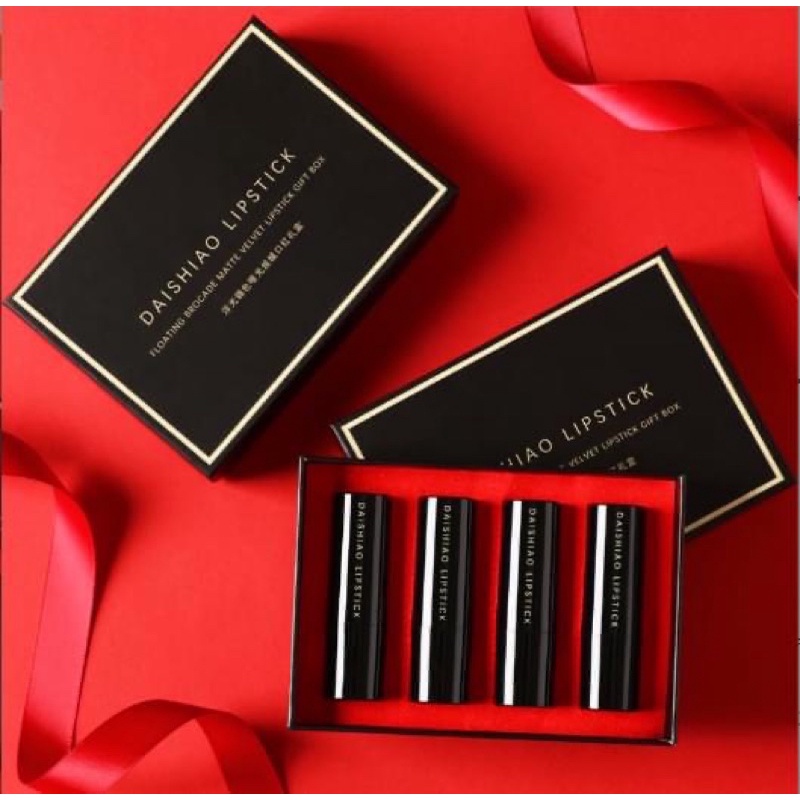 🌈🌈🌈🌈Set 4Thỏi Son Lì DAISHIAO MATTE Vỏ Đen