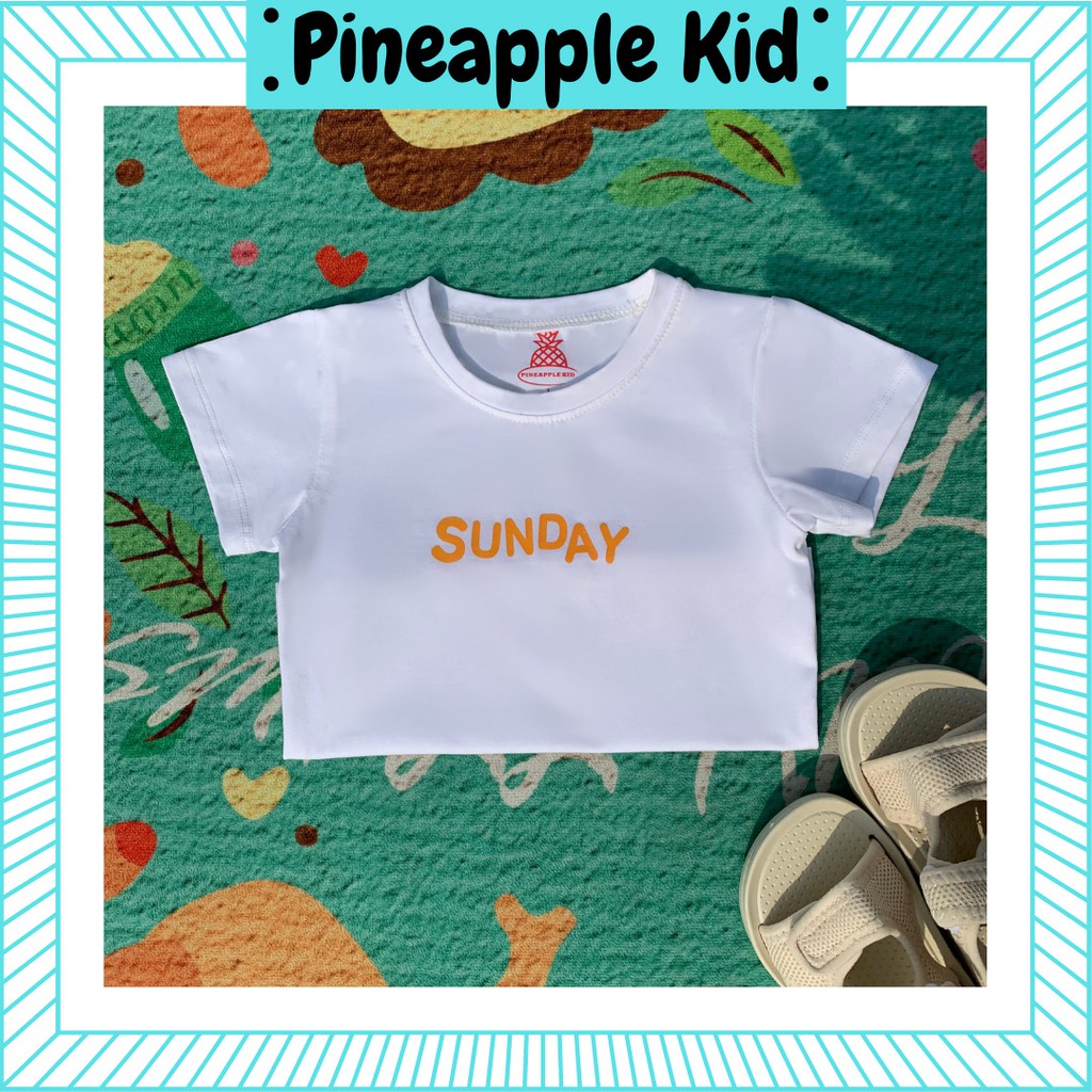 [Nhập ICLN8136 giảm 50%]Áo Thun Áo Phông Cho Bé Trai Bé Gái Cotton Đẹp Thoáng Mát PineappleKid, cho bé (6 - 16 kg).